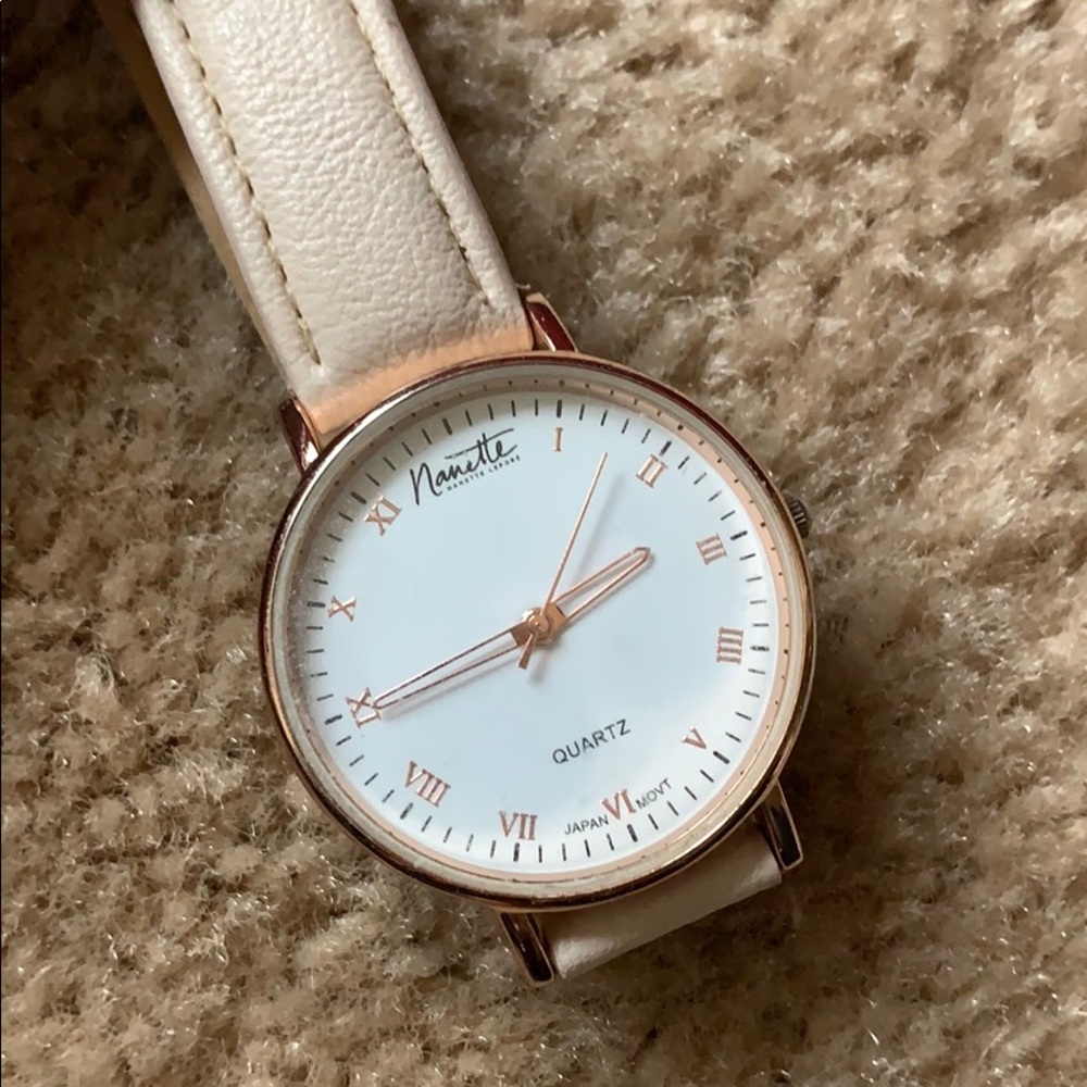 Nanette Lepore Cream/Rose Gold Watch